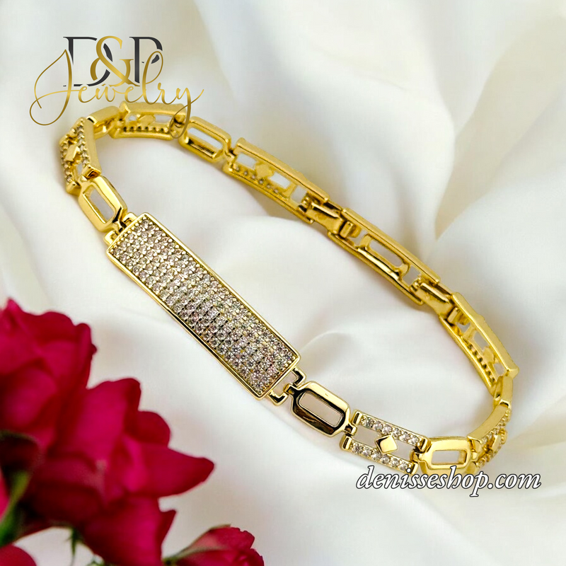 14K PLATE DESIGN BRACELET BR678