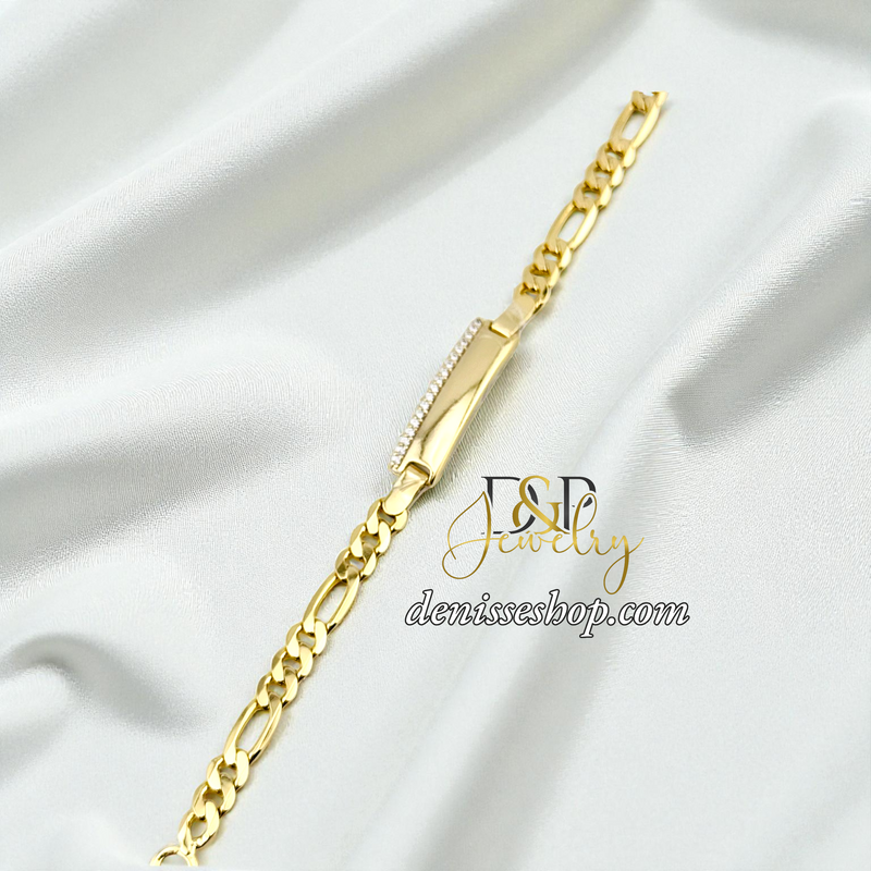 14KGOLD FANCY PLATE KIDS BRACELET BR866