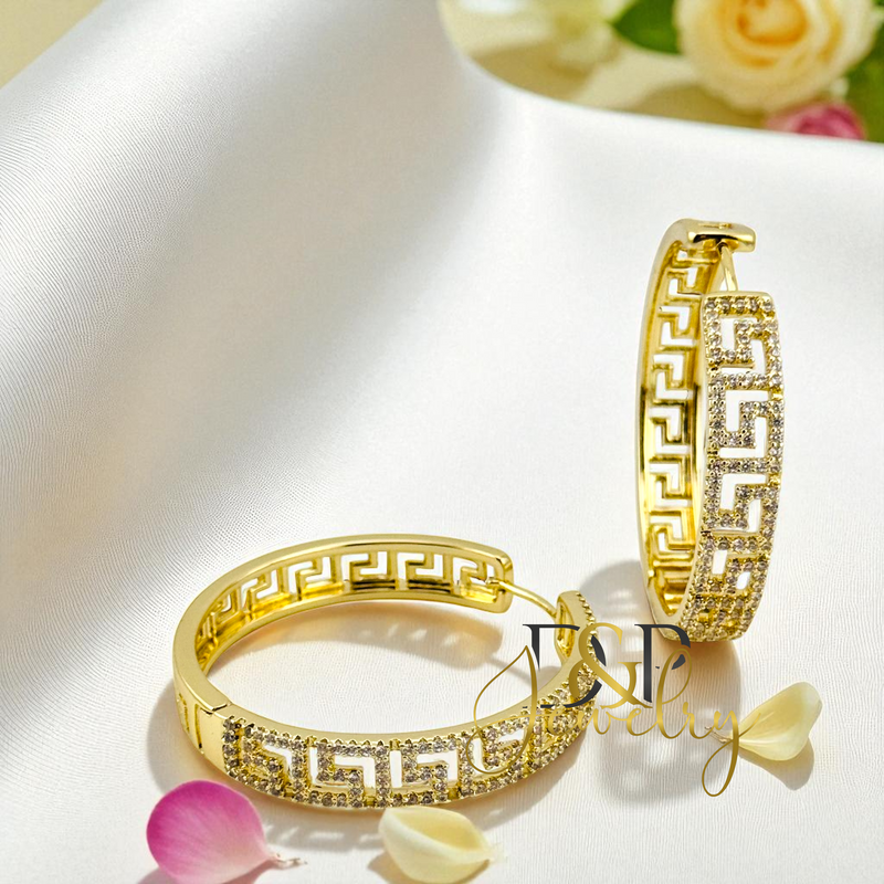 14K FASION DESIGN HOOP HP730