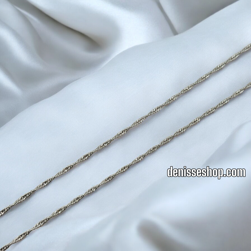 14K WOMEN SILVER TWIST DESIGN CHAIN CH052 (56)