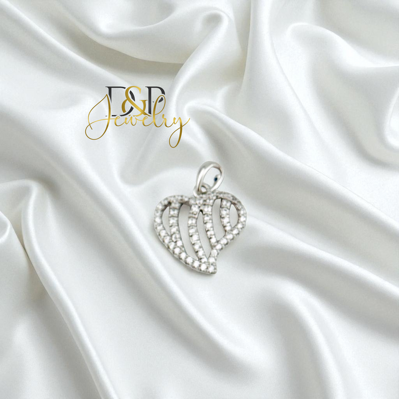 14K SILVER/HEART PENDANT P919