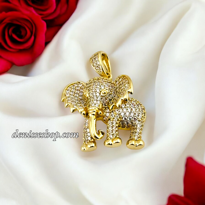 14K WOMEN ELEPHANT MEDIUM SIZE PENDANT P678