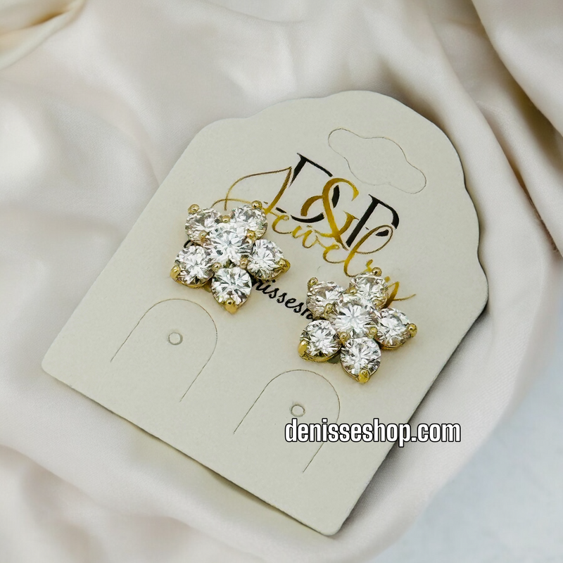 14K FLOWER EARRINGS E507