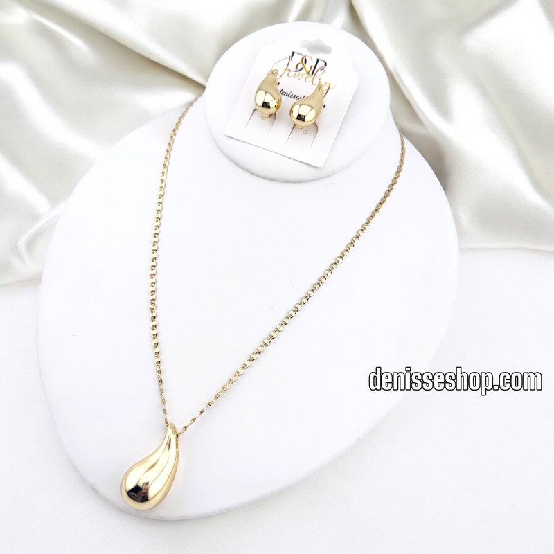 14K FASHION GOLD DROP NECKLACE SET N220