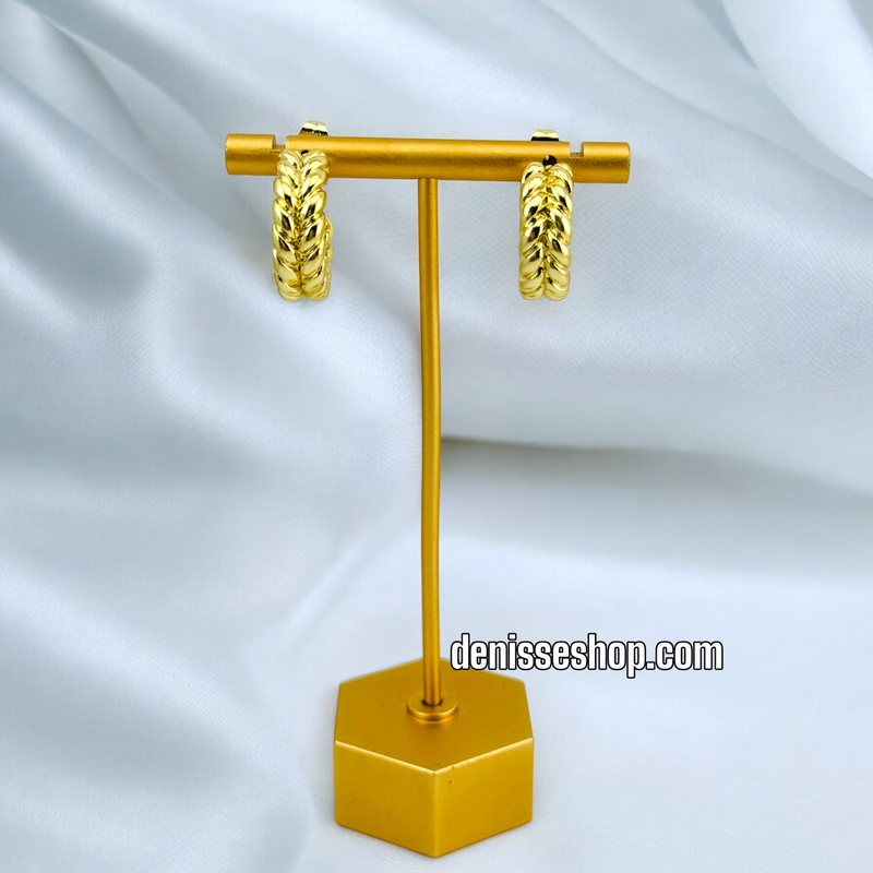 14K FASHION GOLD EARRING E597