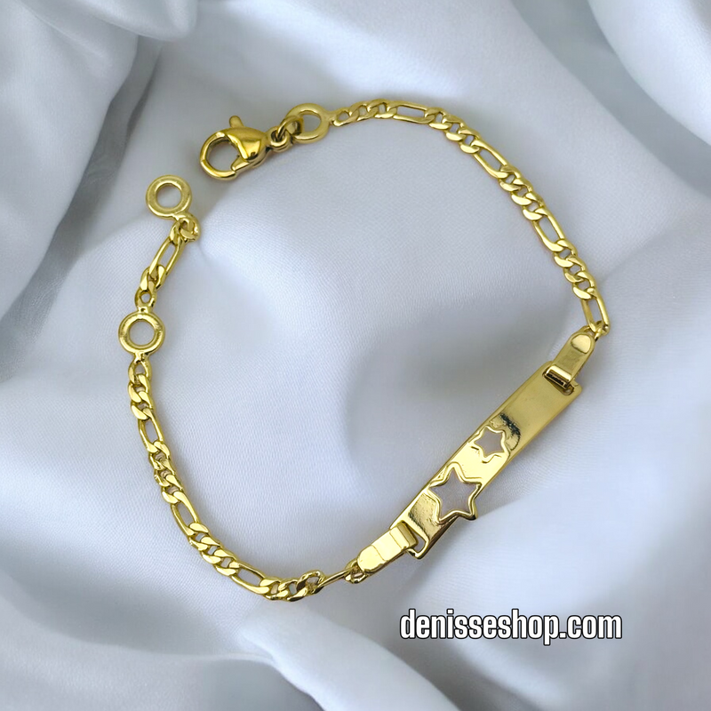 14K GIRL/BOY WHITE STAR BRACELET BR637