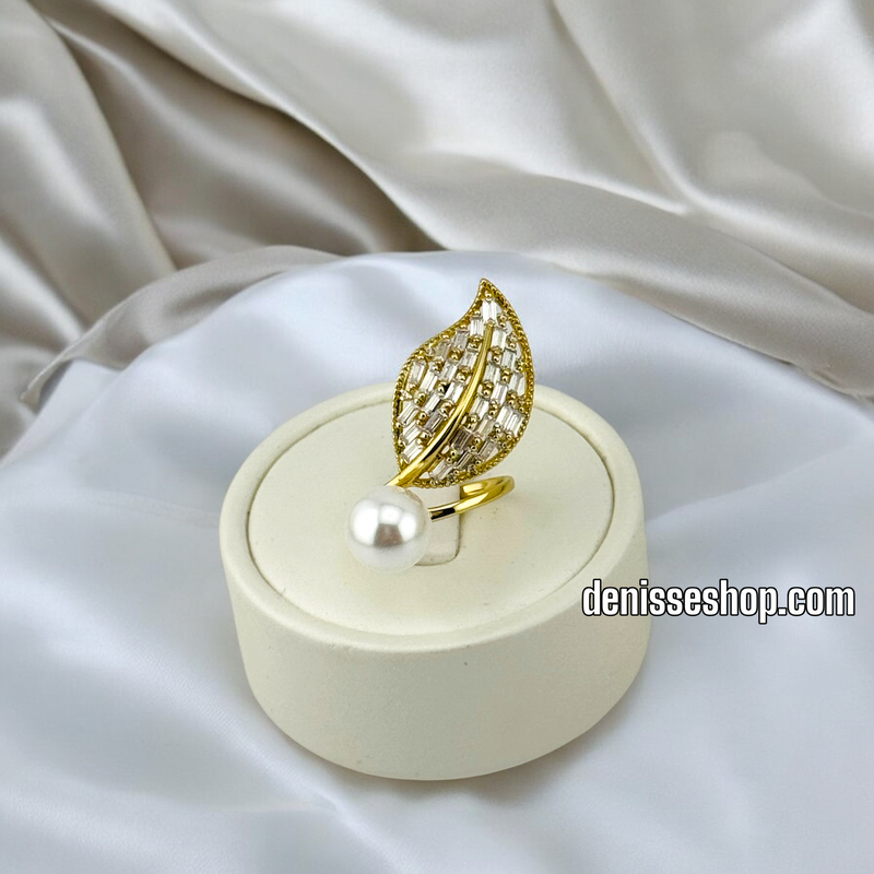 14K WOMEN PEARL LEAF RING RING RG295