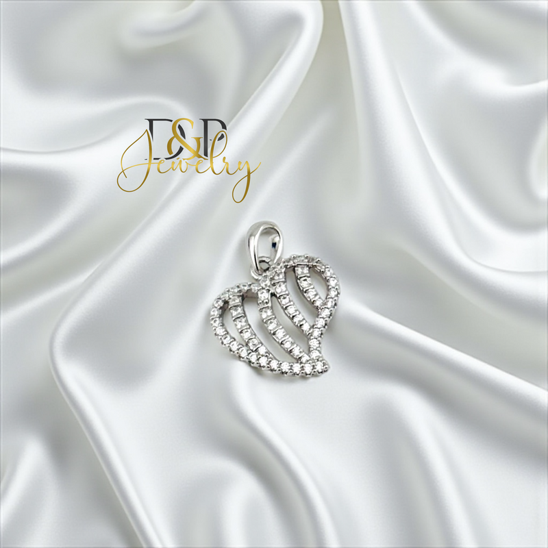 14K SILVER/HEART PENDANT P919