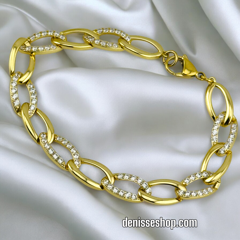 14K /WOMAN BLING LINK BRACELET BR585