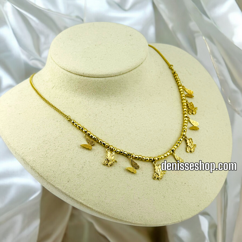 14K BUTTERFLY NECKLACE N135