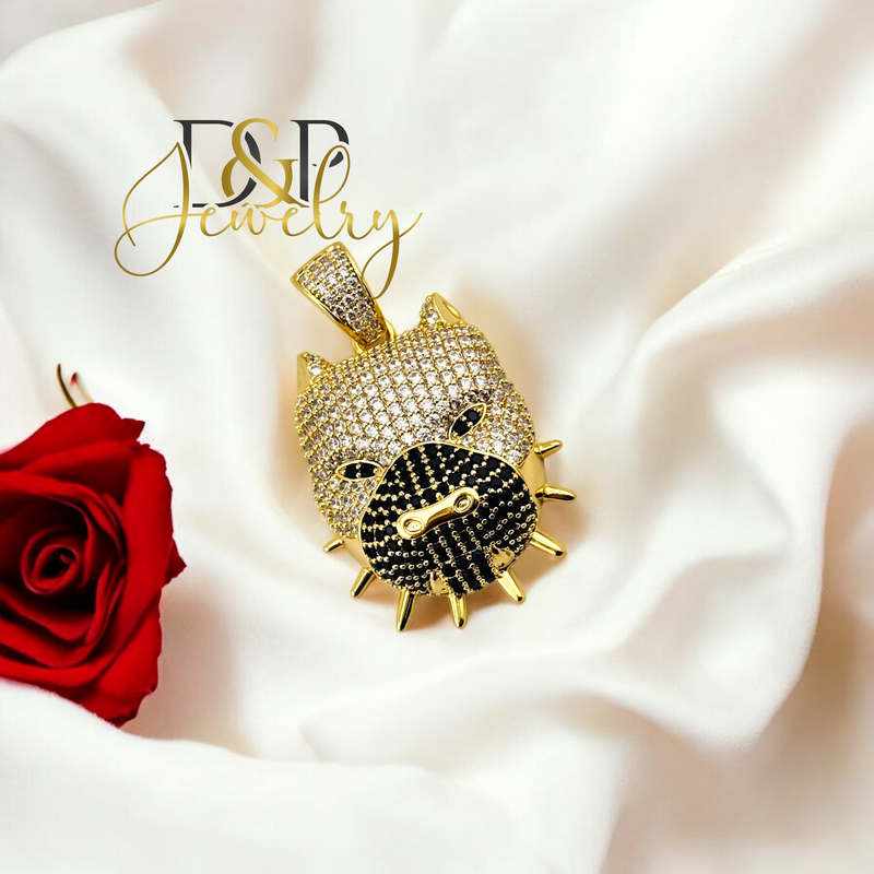14K BULLDOG PENDANT P790