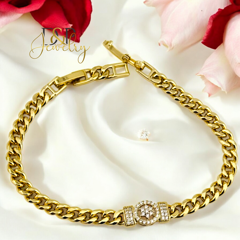 14K CUBAN FASHION BRACELET BR704