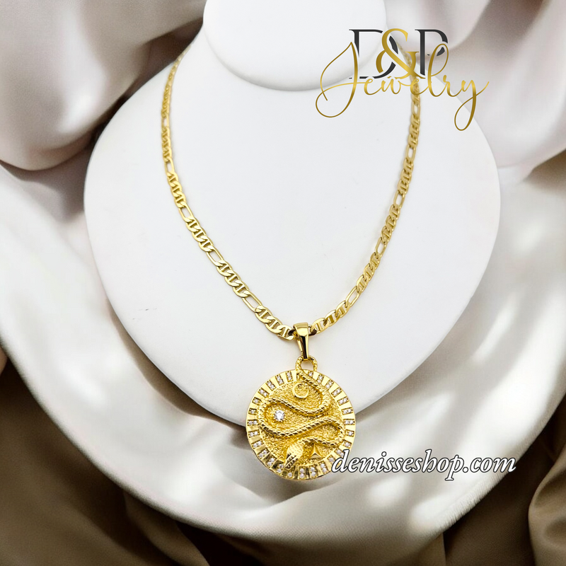 14K SNAKE PENDANT P710