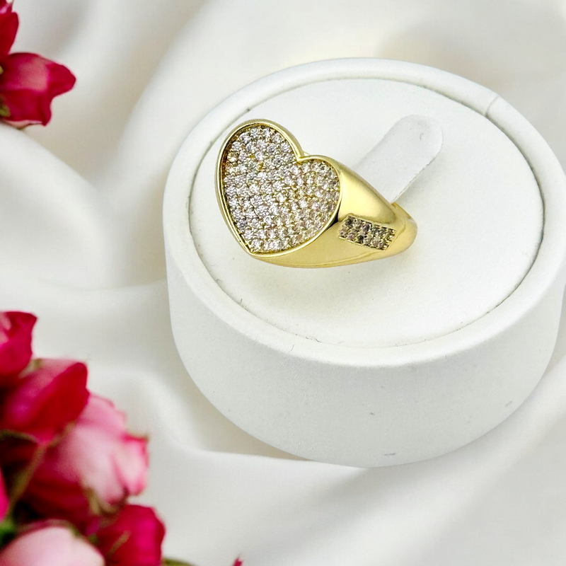 14K WOMEN HEART RING RG347