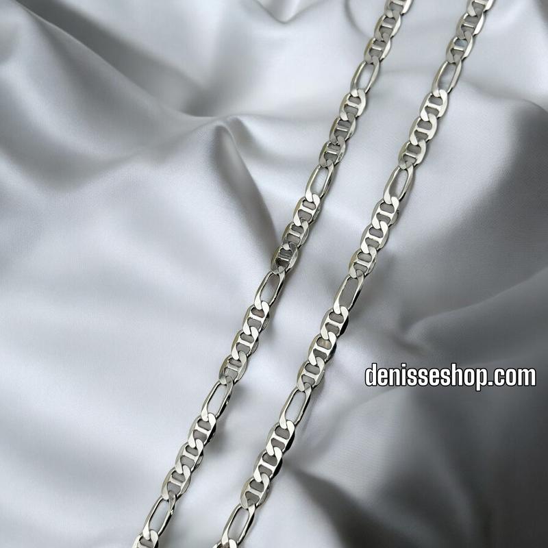 SILVER/ WOMEN/FIGARO LINK CHAIN 24” CH038