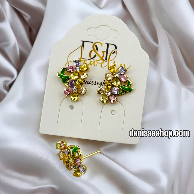 14K WOMEN/GIRL FLOWER EARRING E711