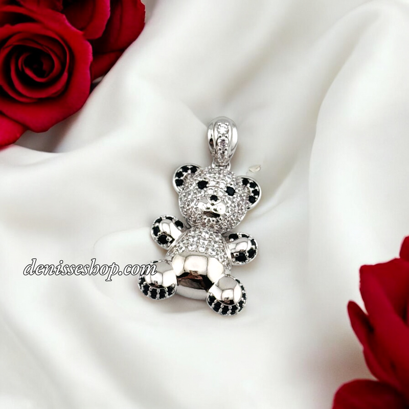 SILVER WOMAN/GIRL BEAR PENDANT P692