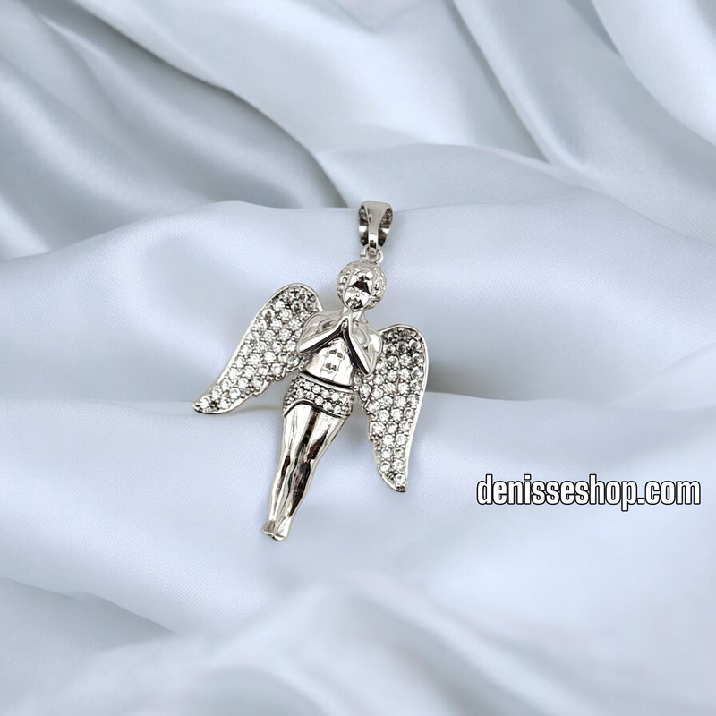 SILVER WOMAN BIG SIZE ANGEL PENDANT P616