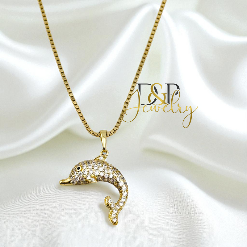 14K DOLPHIN PENDANT P875