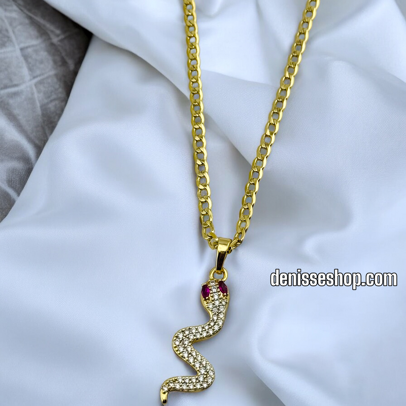 14K /   SNAKE PENDANT P596