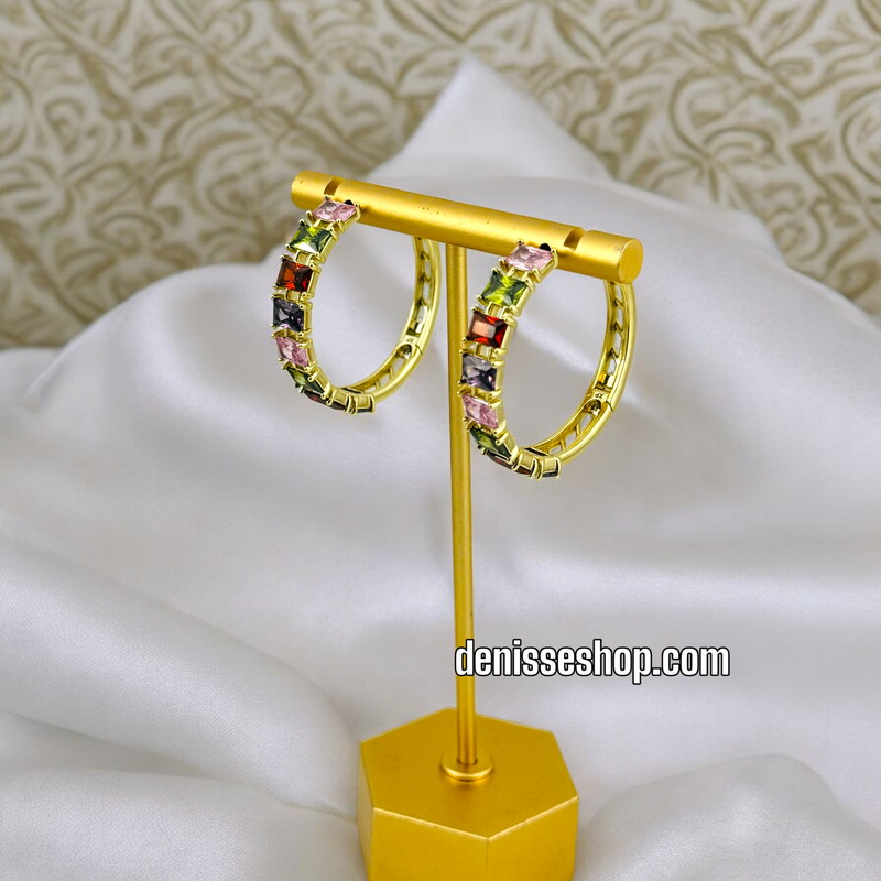 14K COLORFUL HOOPS HP447