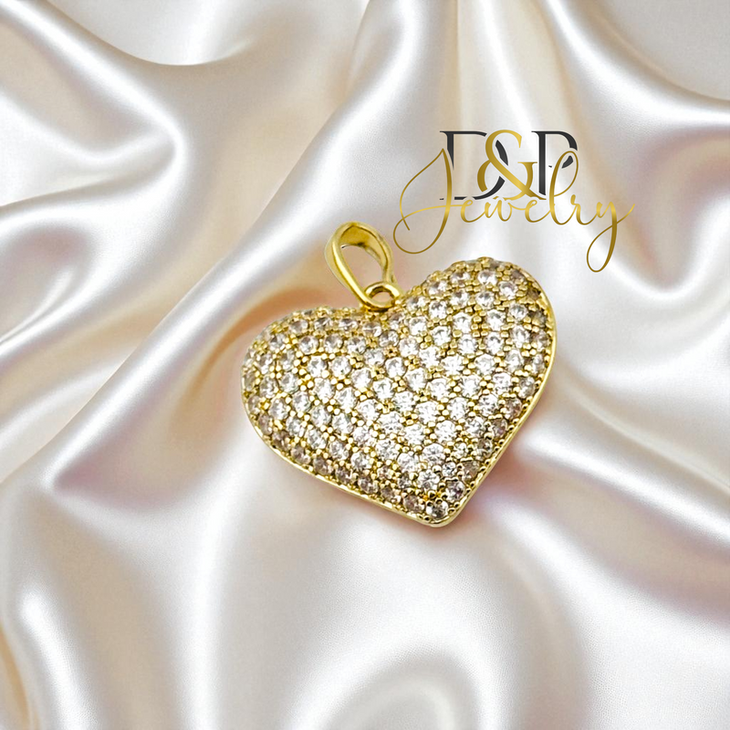 14K FASHION HEART PENDANT P870