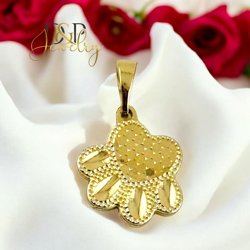 14K PAW HEART PENDANT P844