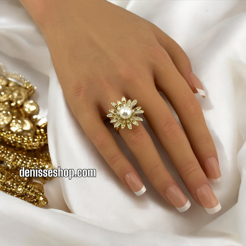 14K ADJUSTABLE SUNFLOWER RING RG220