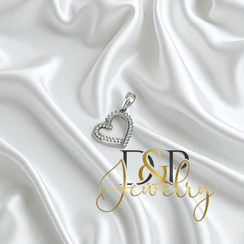 14K SILVER/HEART PENDANT P920