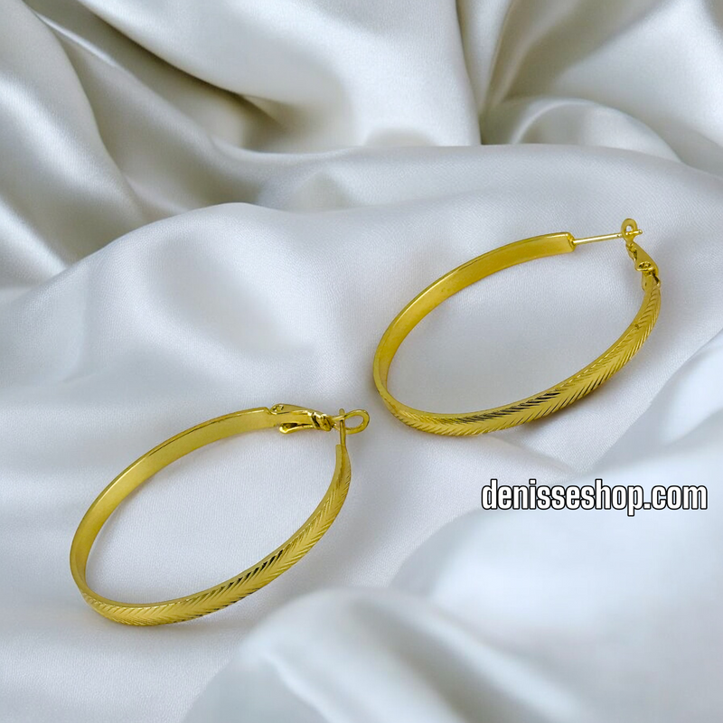 14K GOLD PLAIN LARGEHOOP EARRING HP533