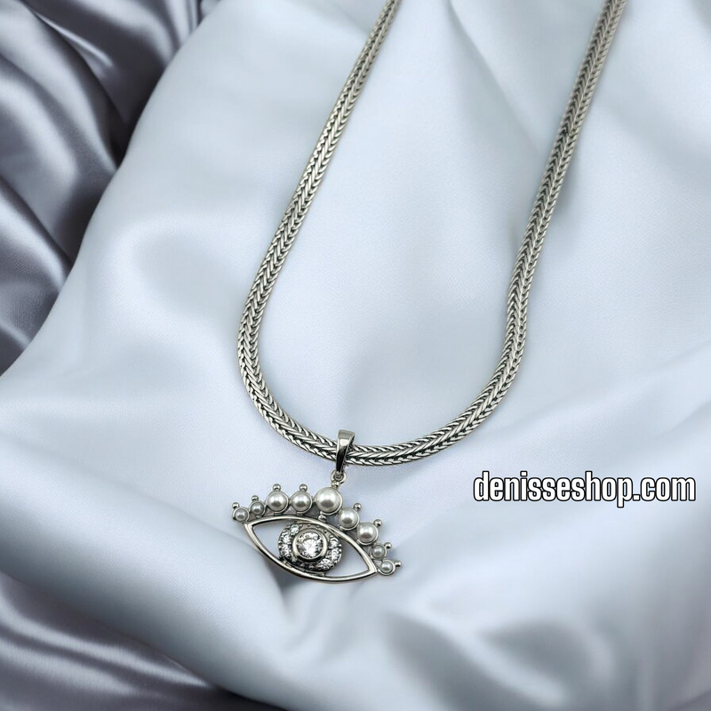 14K WOMAN SILVER EYE PENDANT P601