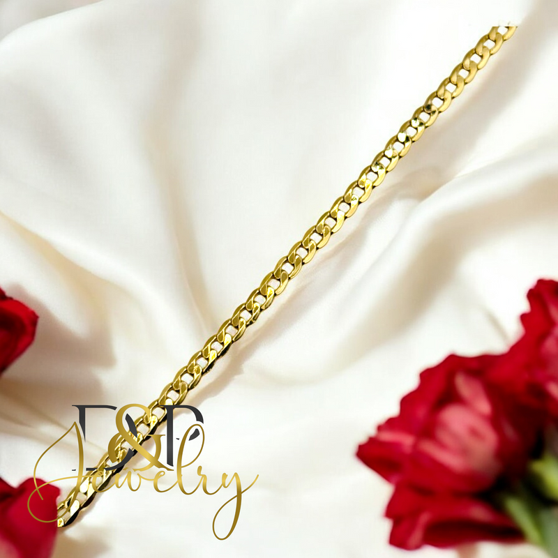 14K SLENDER CUBAN BRACELET BR772