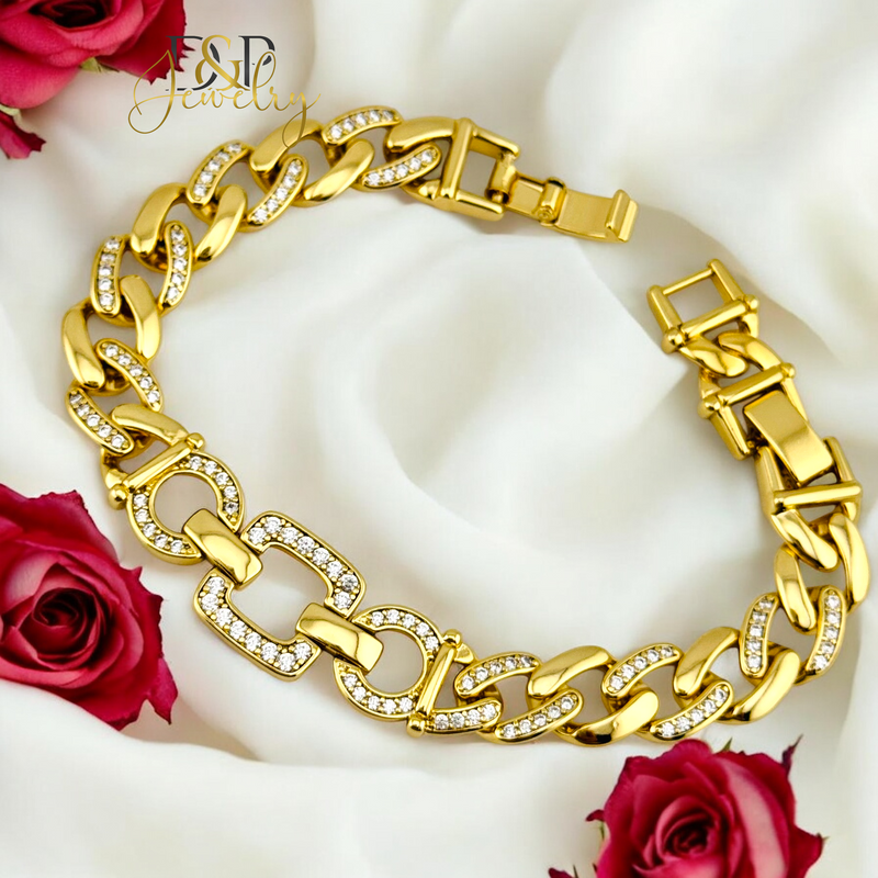 14K CHUNKY DIAMONDS BRACELET BR698