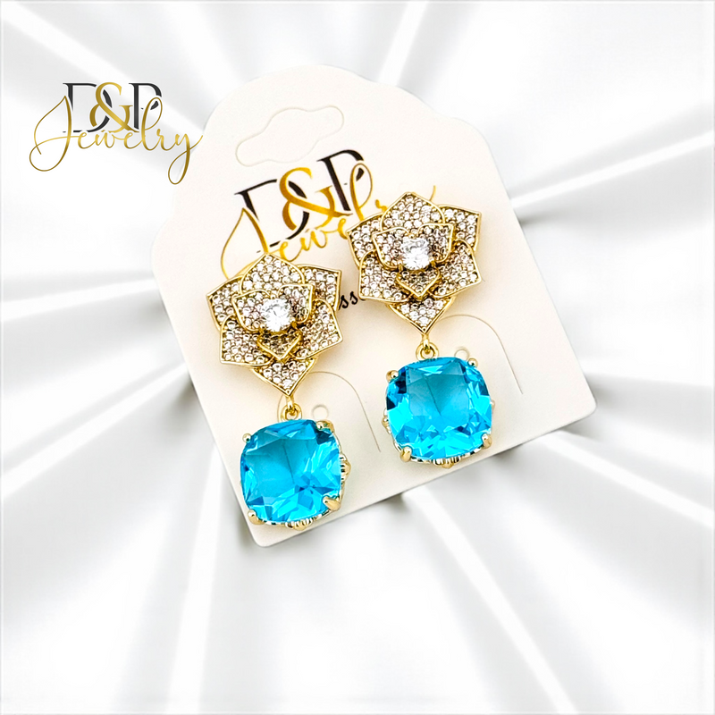 14K FLOWER EARRING E1047