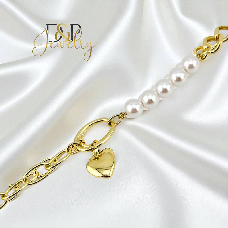 14K PEARL/ GOLD BRACELET BR784