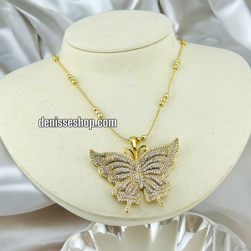 14K FASHION BUTTERFLY NECKLACE  P457