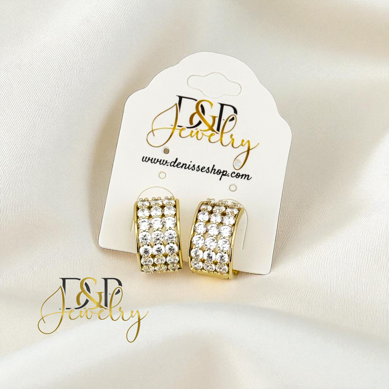 14K BLING HOOP EARRING HP857
