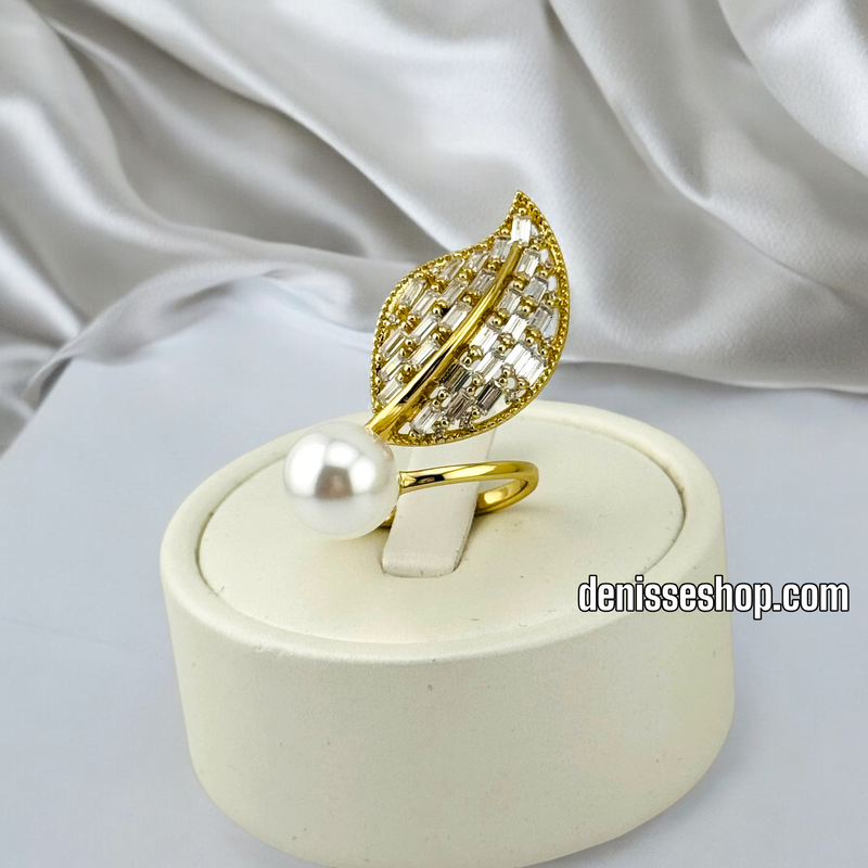 14K WOMEN PEARL LEAF RING RING RG295