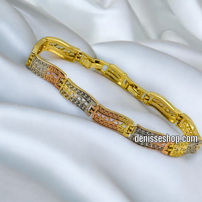 14K /WOMAN TRICOLOR BRACELET BR558