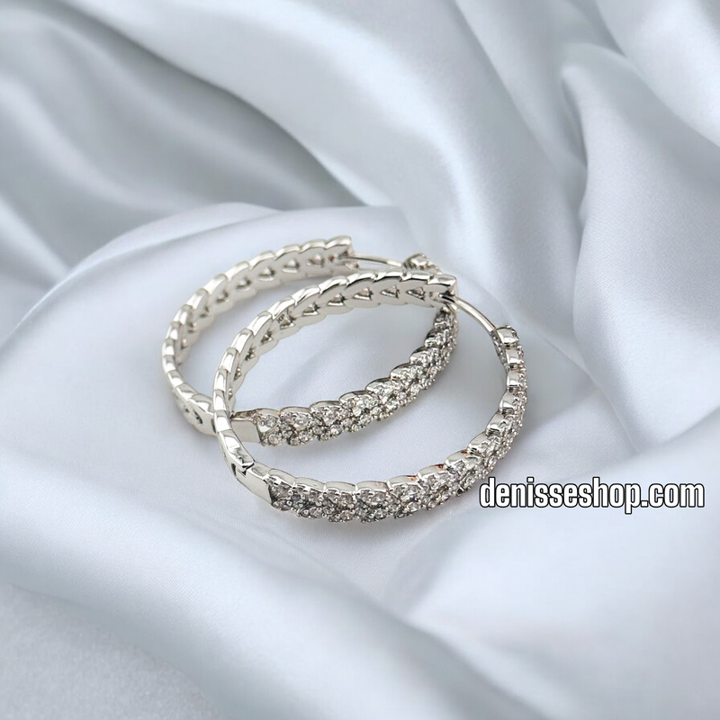 SILVER MEDIUM HOOP EARRING HP615