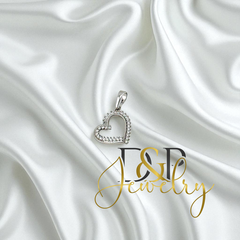 14K SILVER/HEART PENDANT P920