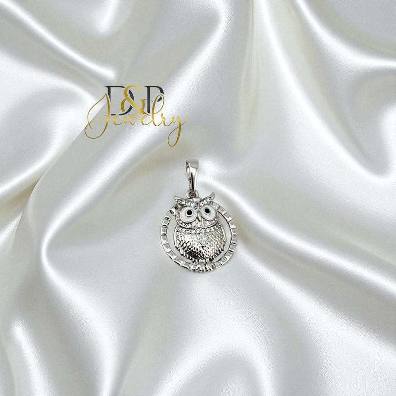 14K SILVER/OWL PENDANT P917