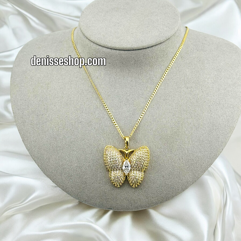 14K BUTTERFLY PENDANT P424