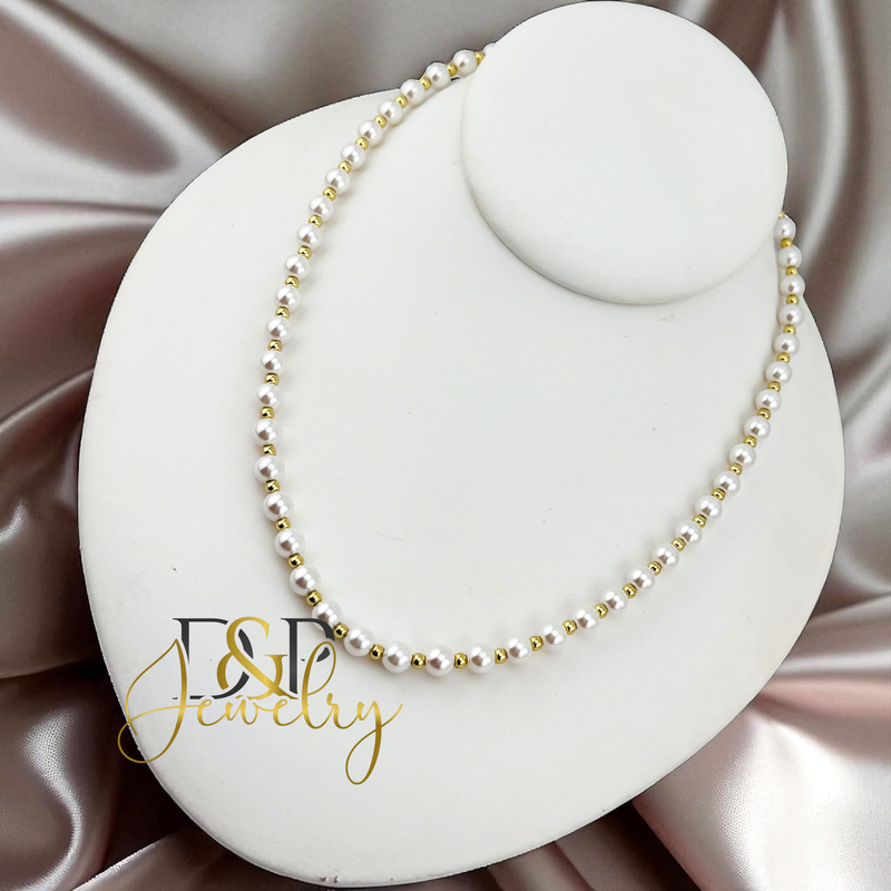 14K ELEGANT PEARL NECKLACE SET N281