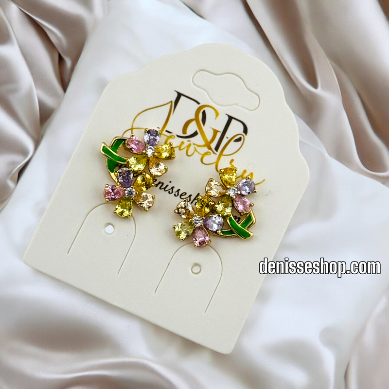 14K WOMEN/GIRL FLOWER EARRING E711