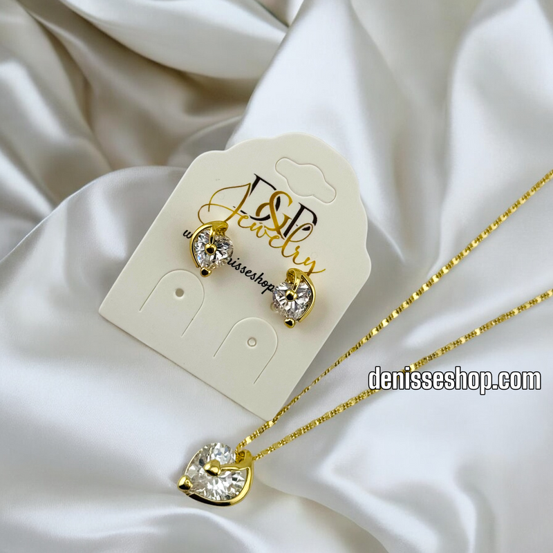 14K / WOMEN / GIRL HEART NECKLACE SET N127