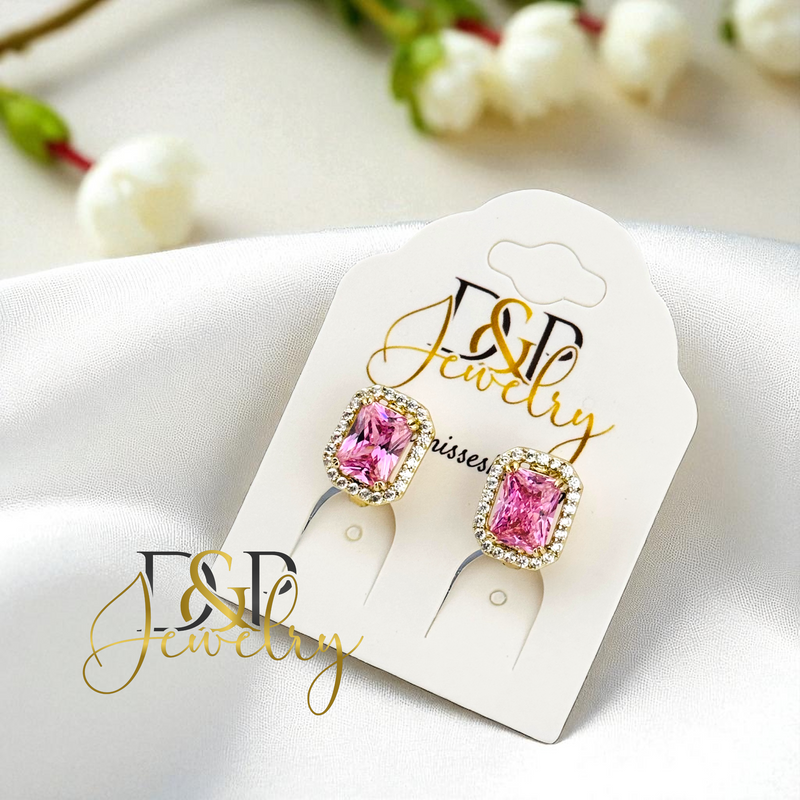 14K PINK EARRING E916
