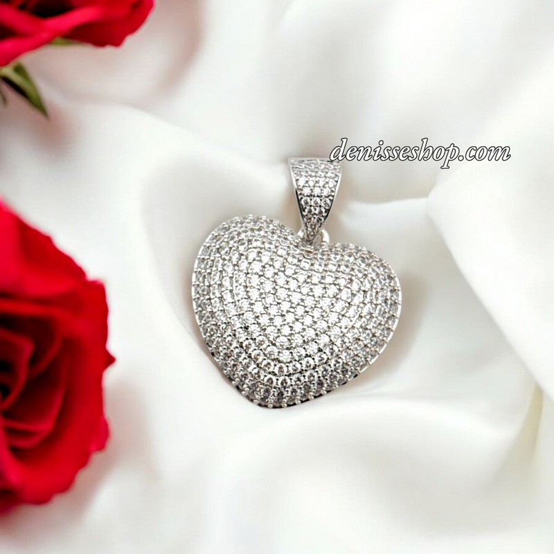 SILVER WOMAN HEART PENDANT P691