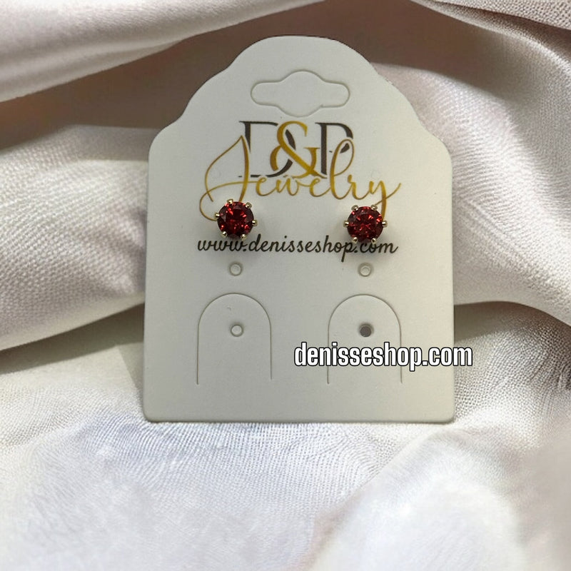 14K MEDIUM ZIRCONIA EARRINGS E402