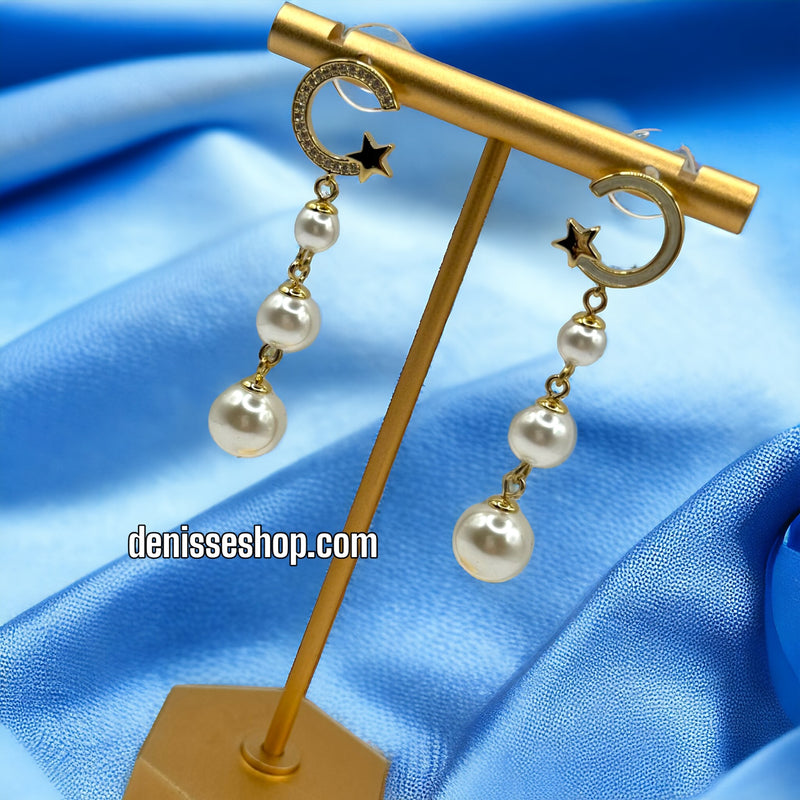 WHITE MOON PEARL EARRING E309